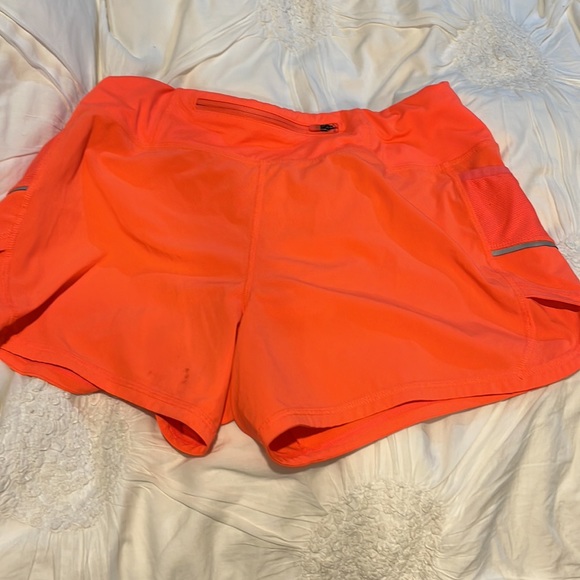 Athleta size small neon orange shorts - Picture 3 of 3